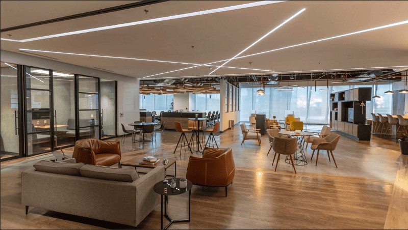 Office Lighting with strip Light 使用燈條的辦公室照明